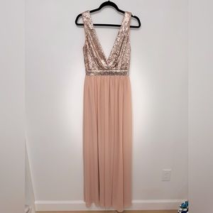Lulus Sequin Top Blush Maxi